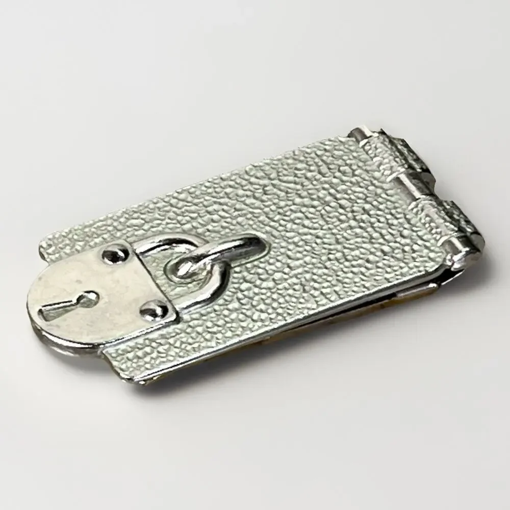 VTG ANSON Silver Tone Belt Buckle Money Clip BARNET FEED YARDS Mid Century USA